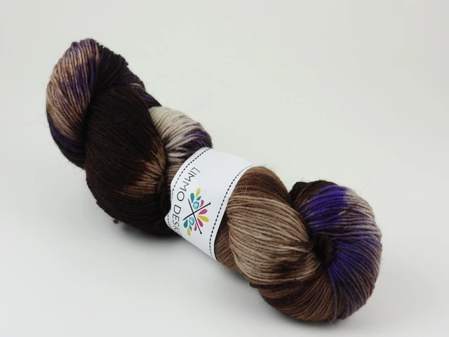 Brunört - Handfärgat Sockgarn 100g